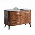 Mobile bagno in legno noce con piano in marmo dimensioni 90 x 45 x 80cm