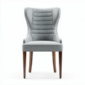 Sedia in tessuto grigio con gambe in legno dimensioni 45 x 55 x 90cm