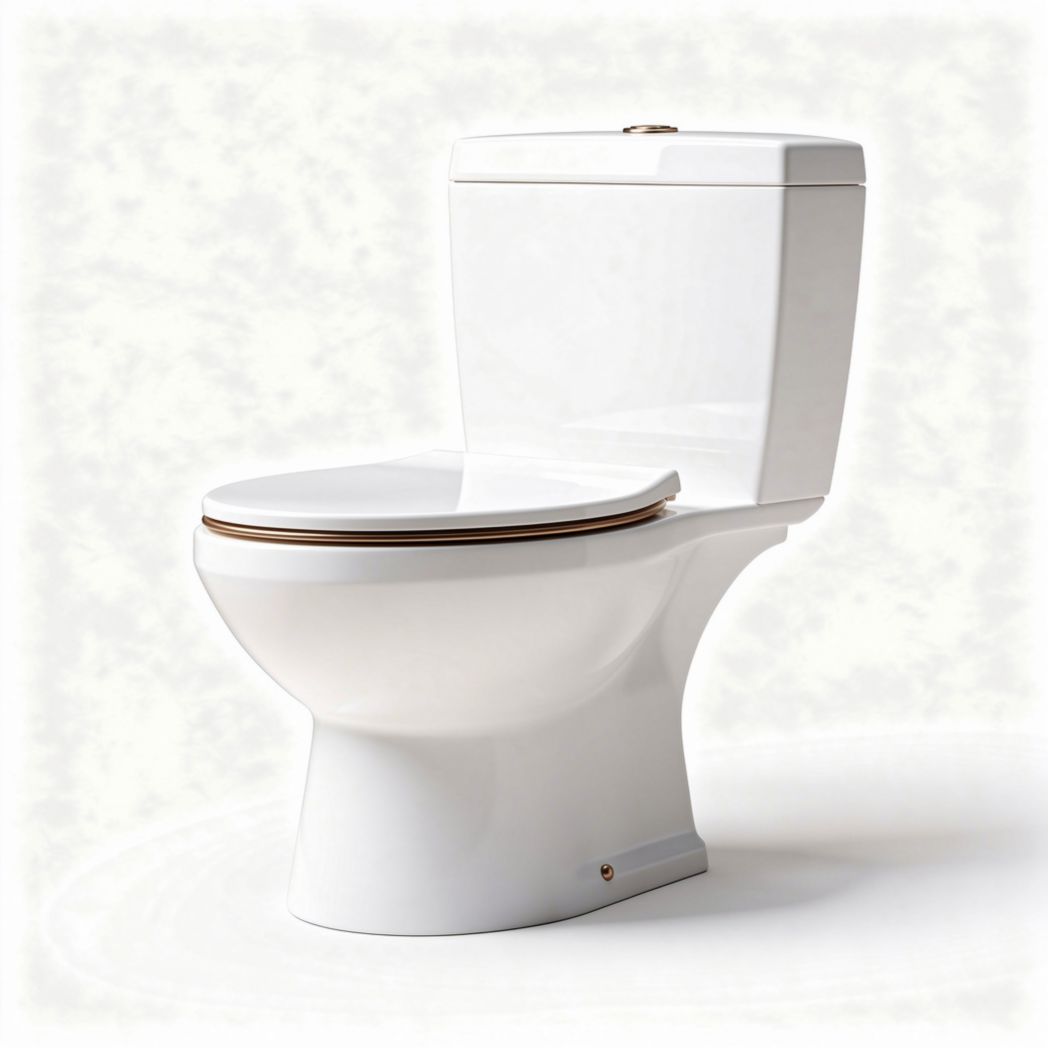 Toiletto ceramico bianco con sistema di scarico a risparmio idrico dimensioni 70 x 38 x 82cm