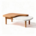 Tavolino in legno con piano in terrazzo dimensioni 80 x 60 x 40cm